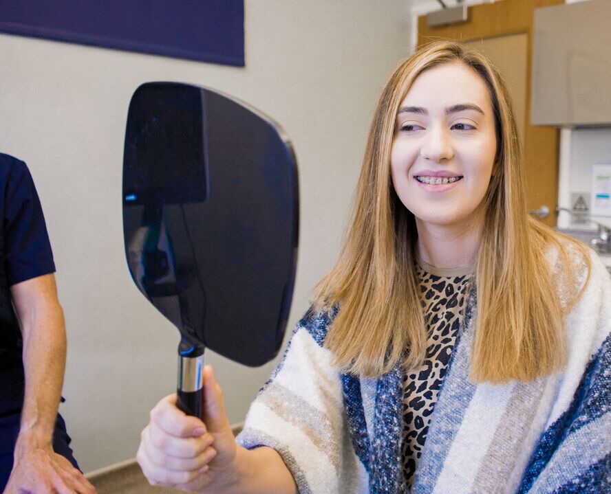 Child patient smiling at Park Lane Orthodontics